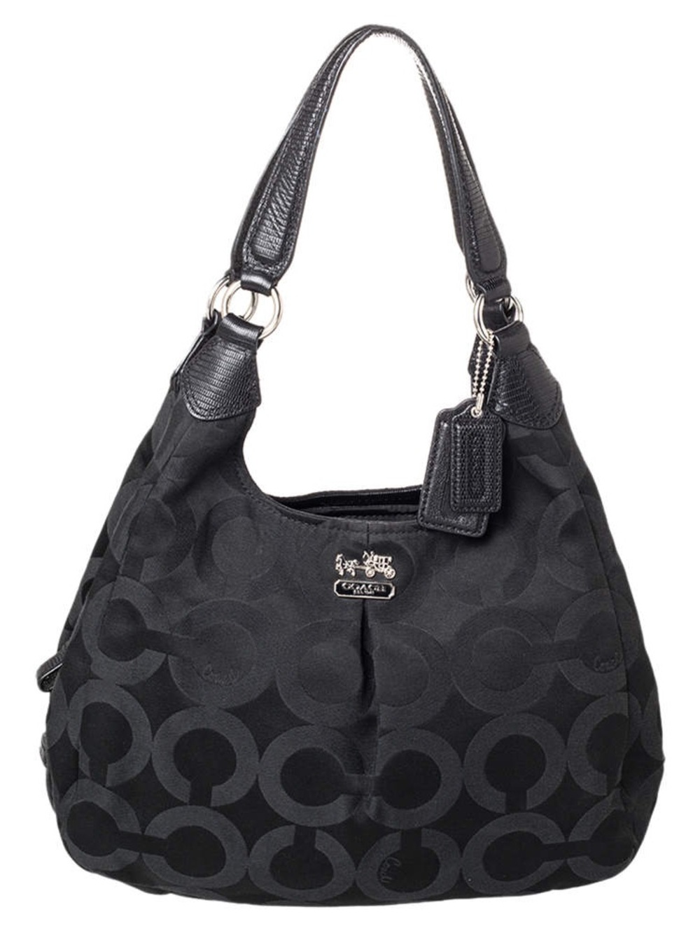 Vintage Coach Black Signature Shoulder Bag